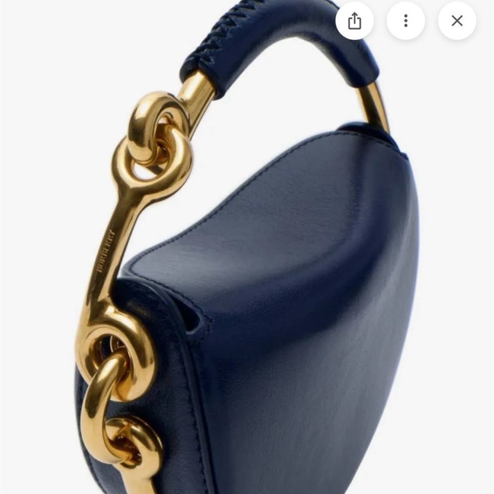 Burberry Bridle Leather Crossbody
Navy Mini Bag with Gold Accents - Picture 4 of 5